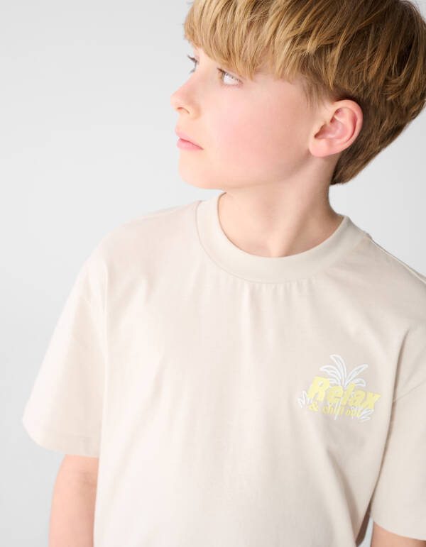 Relax Artwork T-shirt Beige SHOEBY BOYS