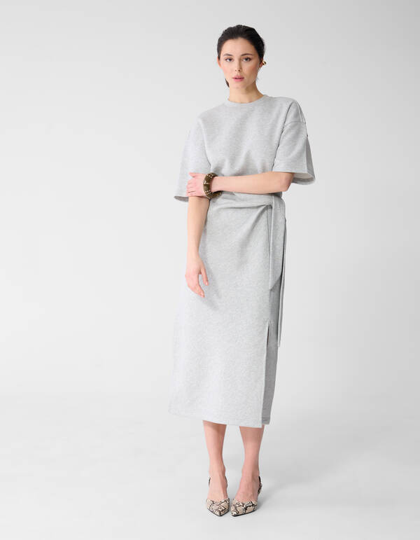 Sweat Maxi Jurk Lichtgrijs SHOEBY WOMEN