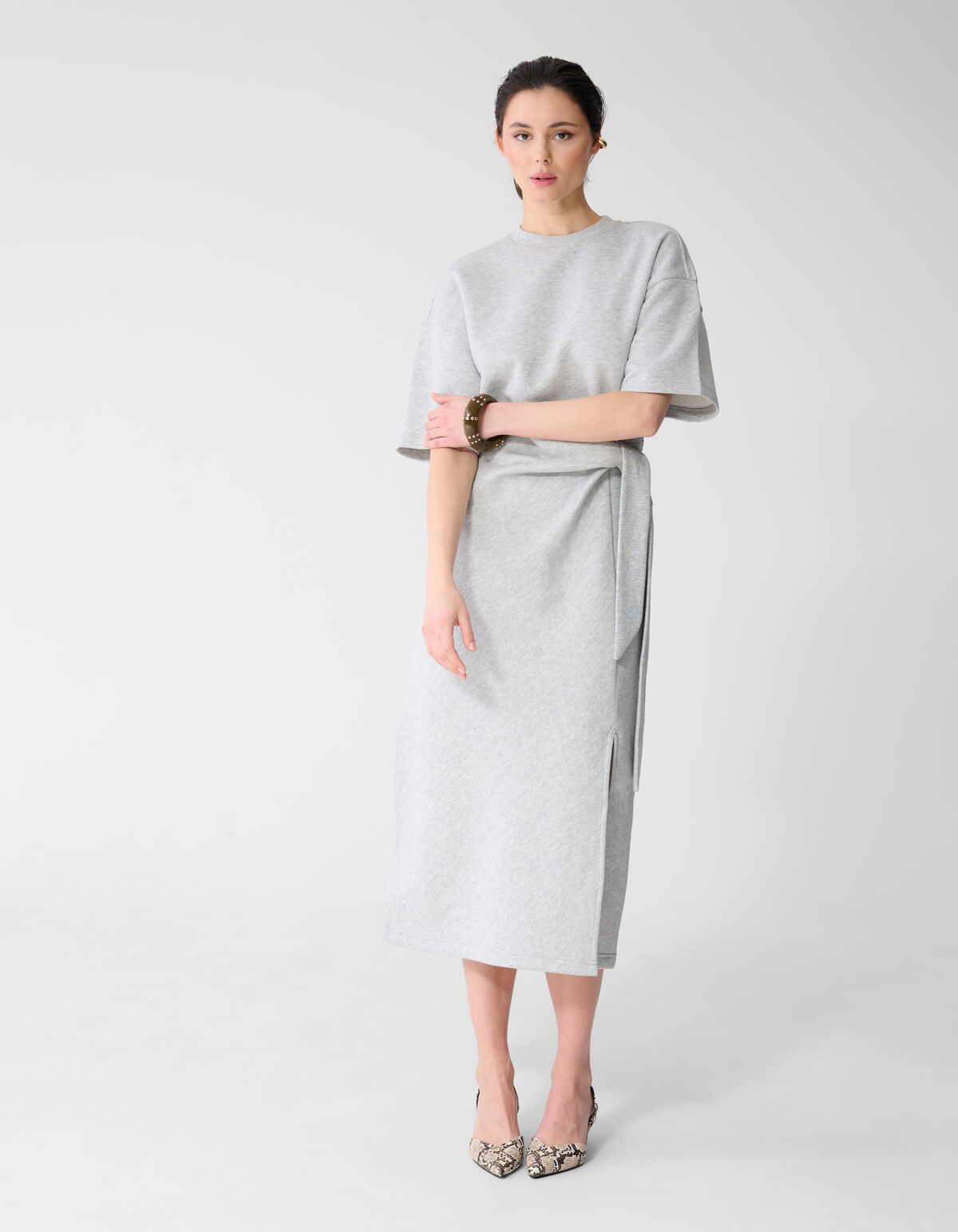 Sweat Maxi Jurk Lichtgrijs SHOEBY WOMEN