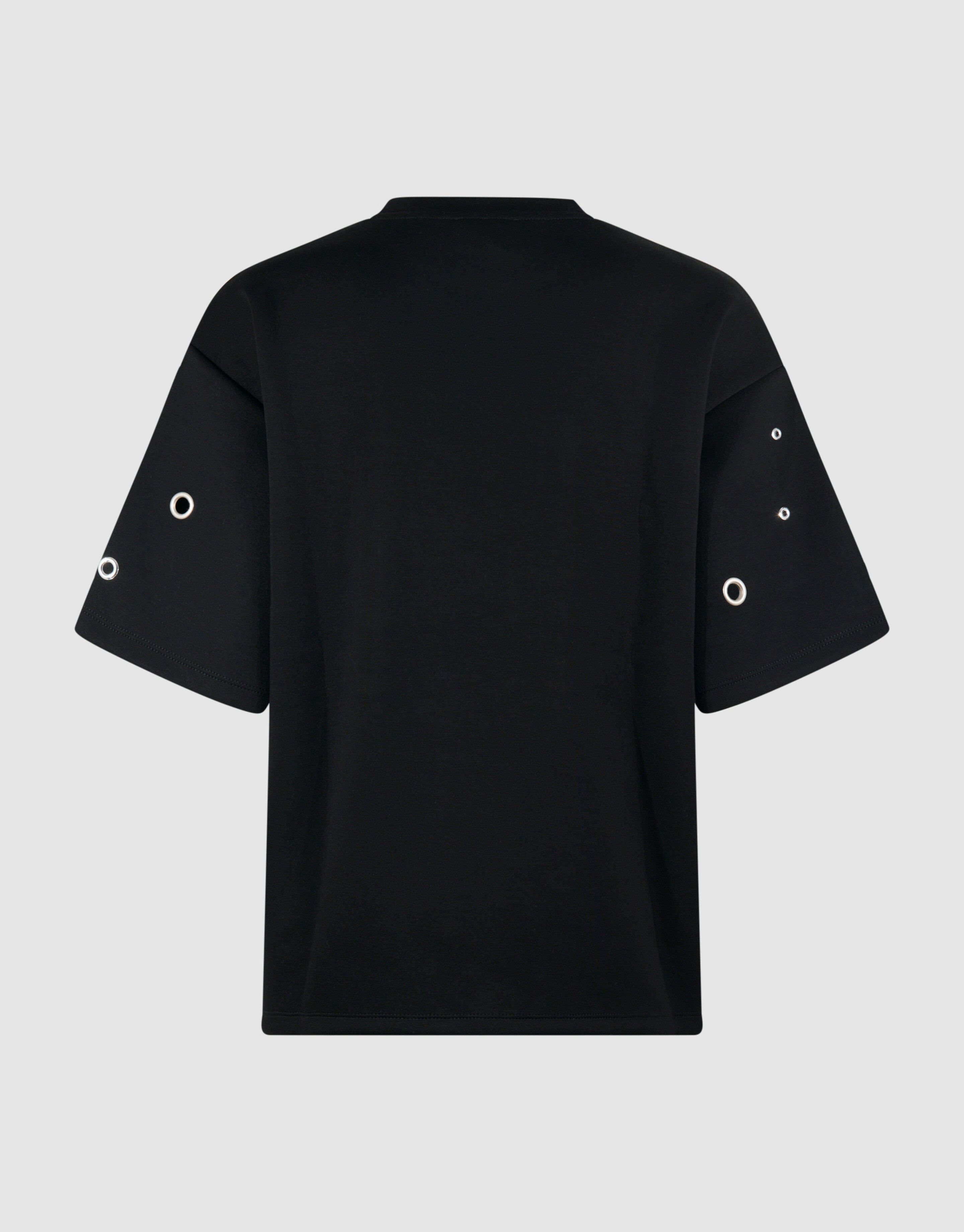 Oversized Eyelet Sweat T-shirt Zwart SHOEBY WOMEN