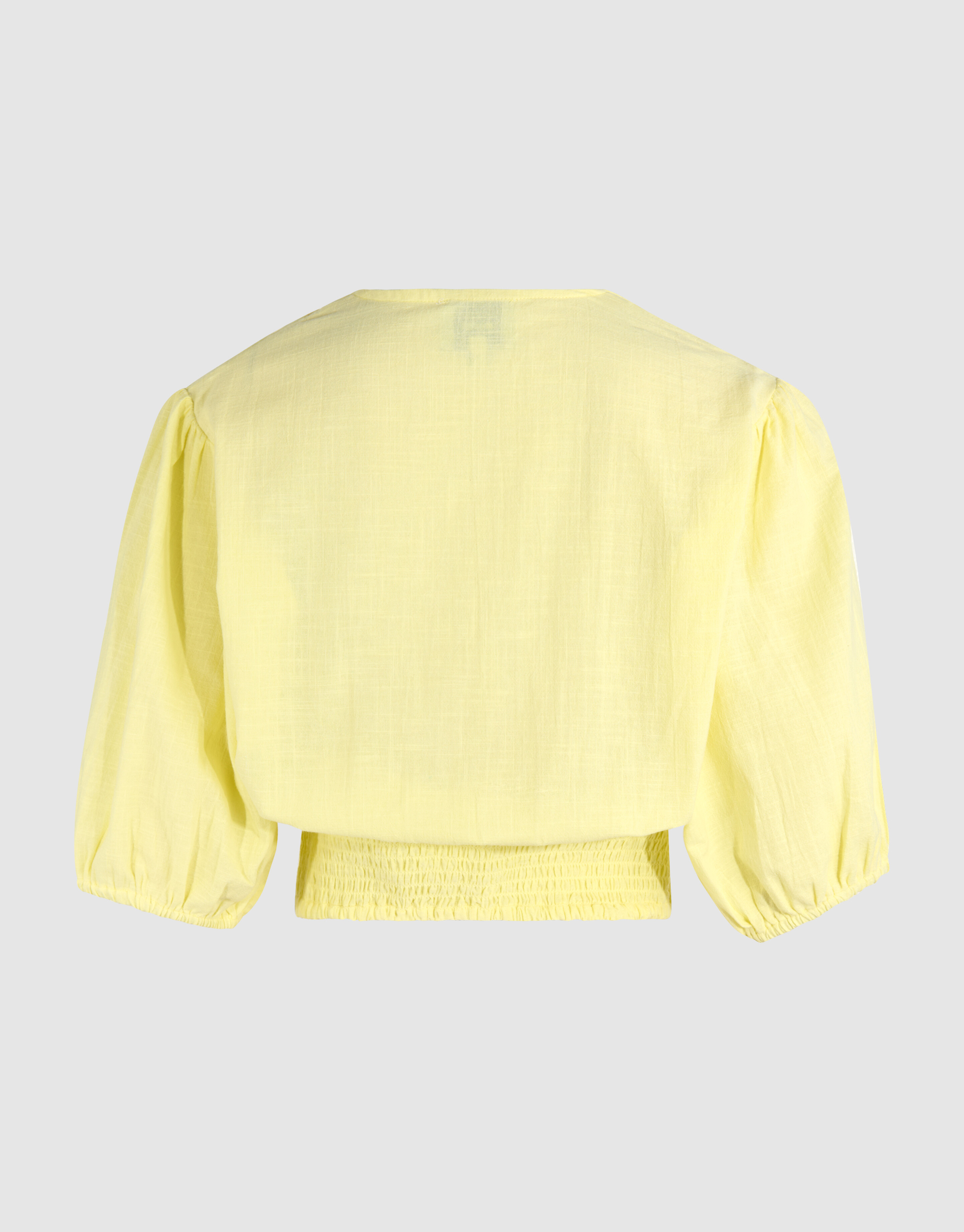 Embroidery Crop Top Lichtgeel SHOEBY WOMEN