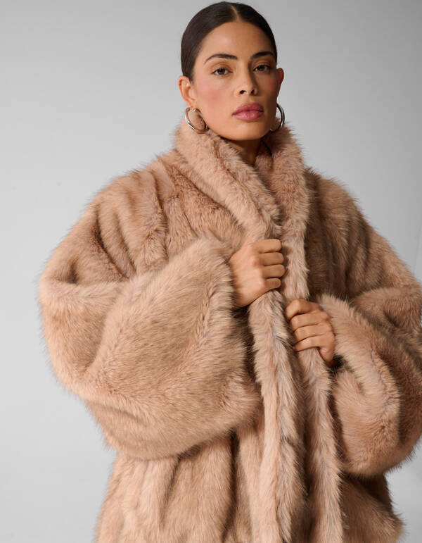 Reversible Nylon Faux Fur Jack Zwart By Anna SHOEBY WOMEN