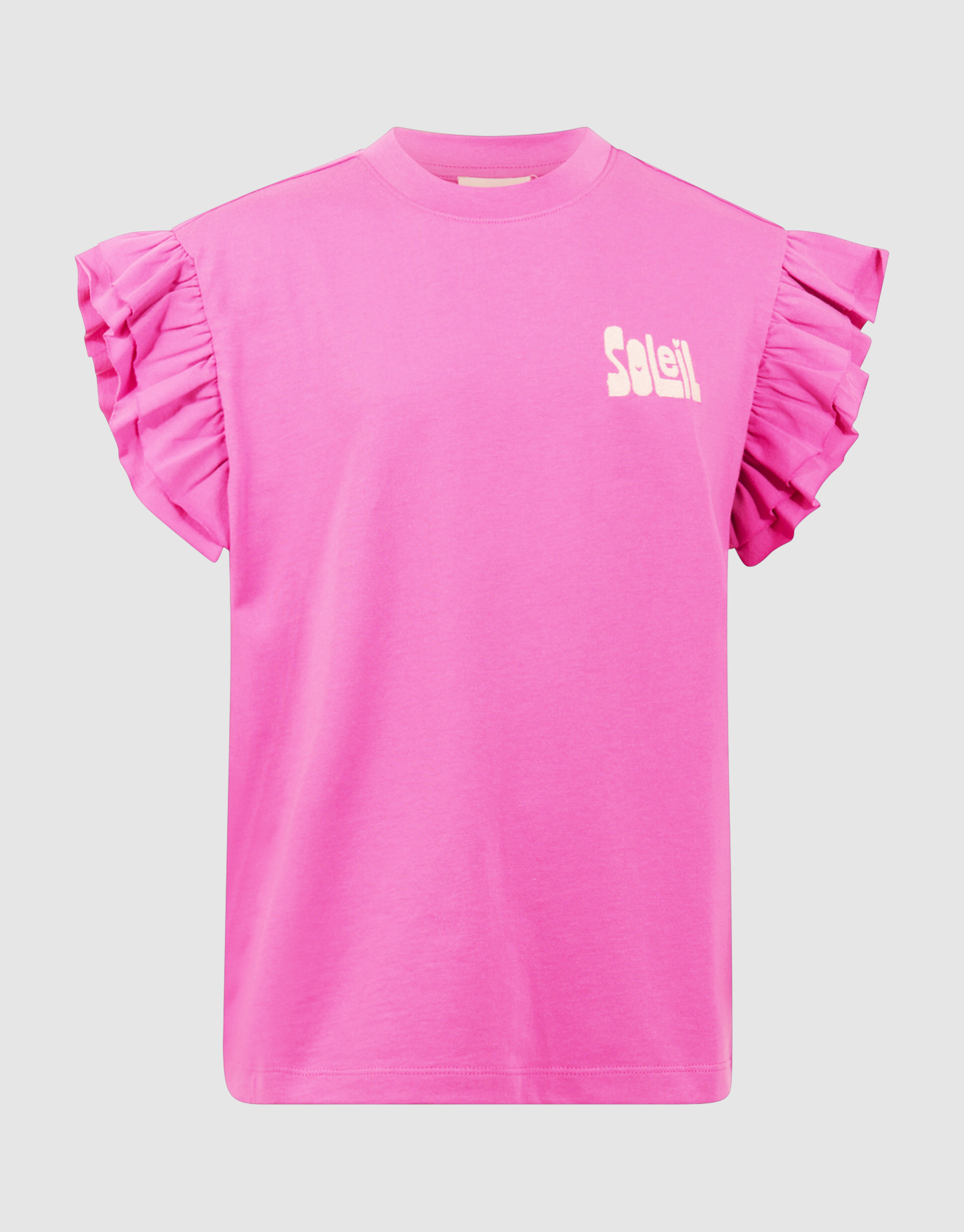 Ruffle Soleil Artwork T-shirt Roze SHOEBY GIRLS