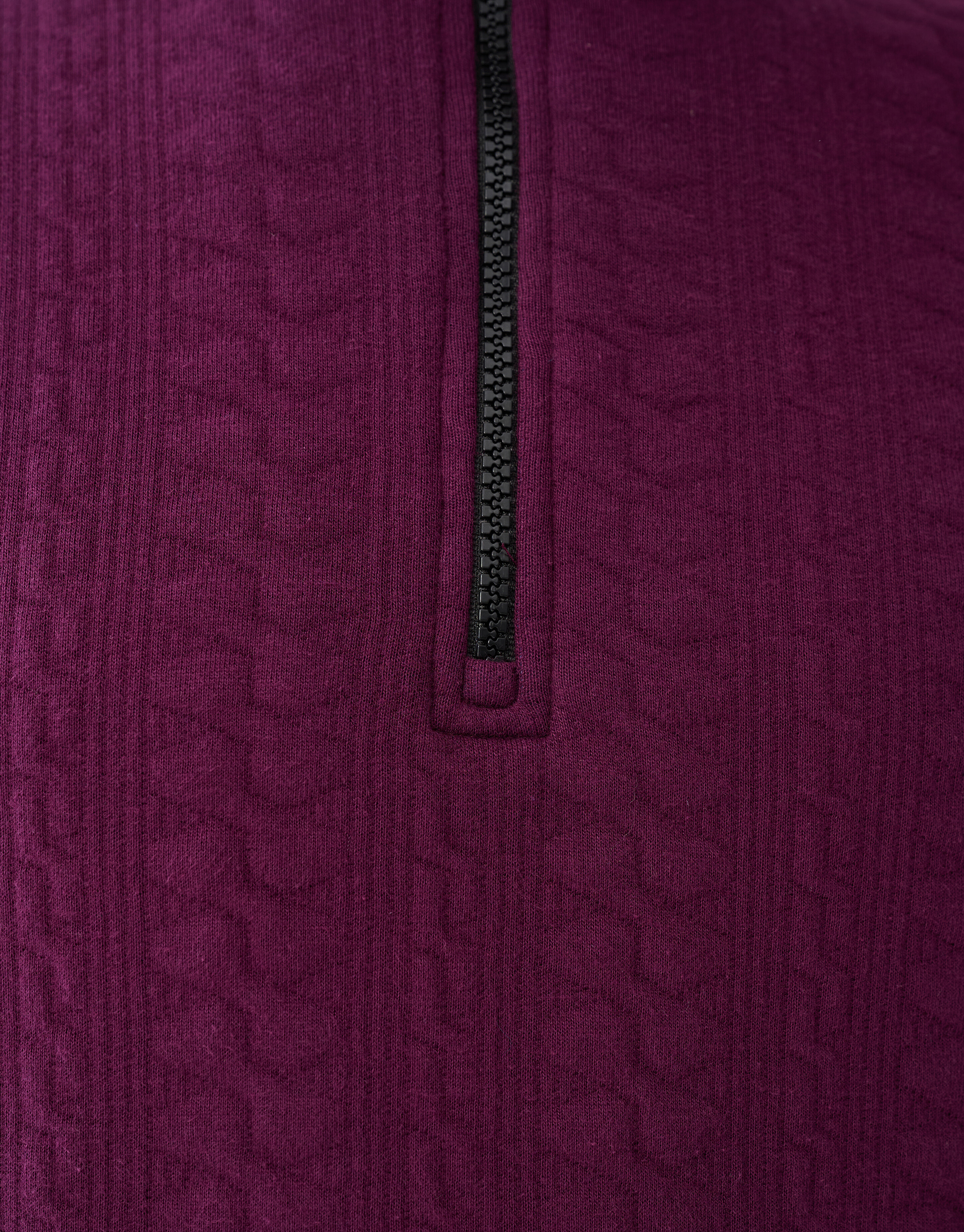 Quilted Zipper Sweater Donkerrood SHOEBY MEN
