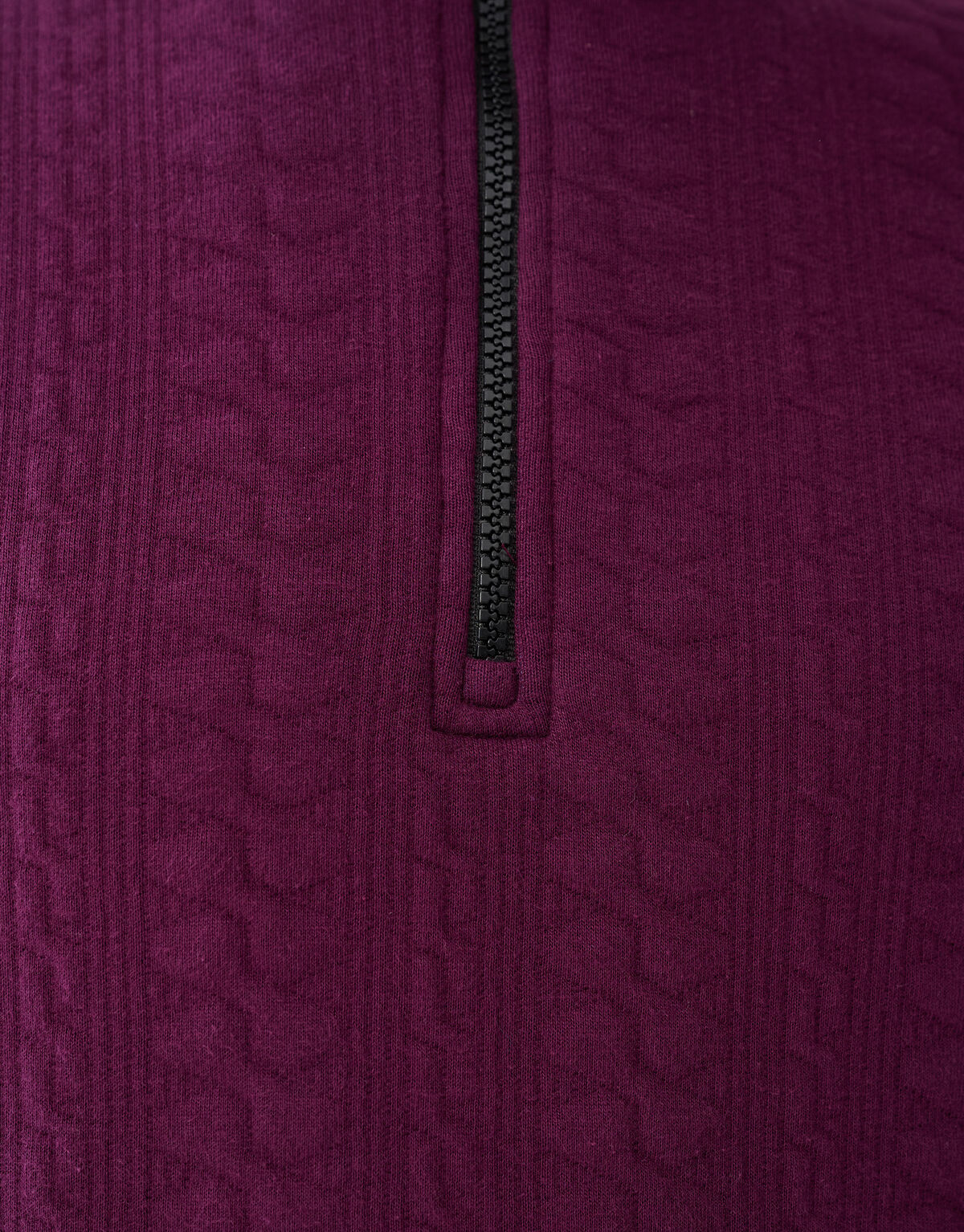 Quilted Zipper Sweater Donkerrood SHOEBY MEN