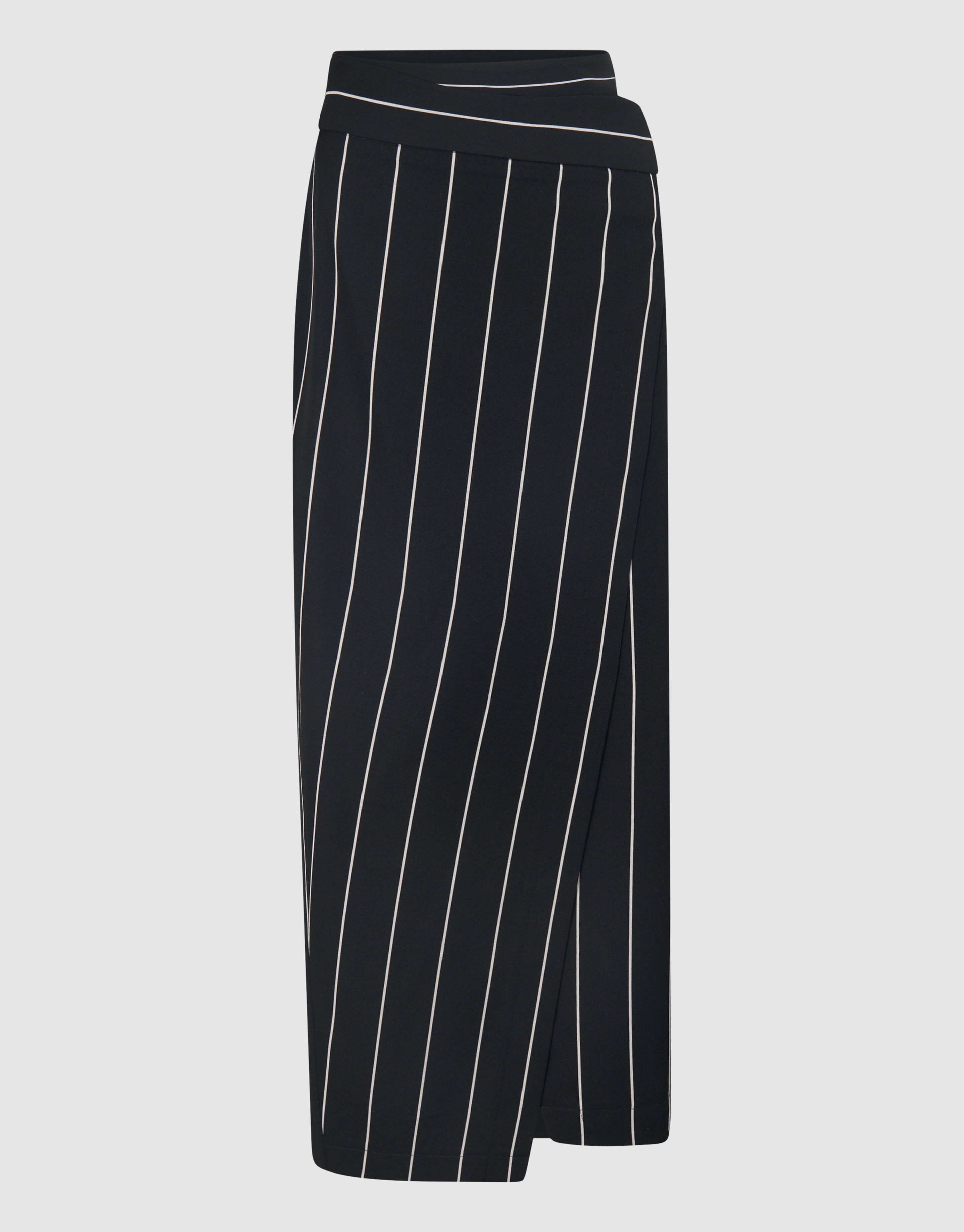 Stripe Overslag Maxi Rok Zwart/Wit By Lonneke SHOEBY WOMEN