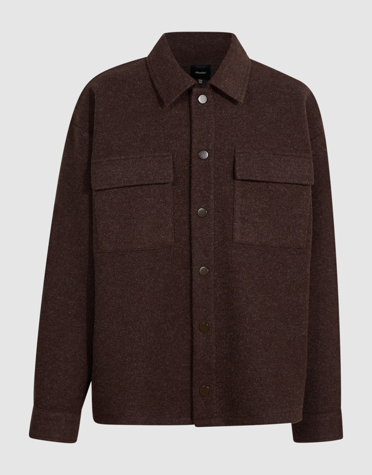 Felt Overshirt Donkerbruin SHOEBY BOYS