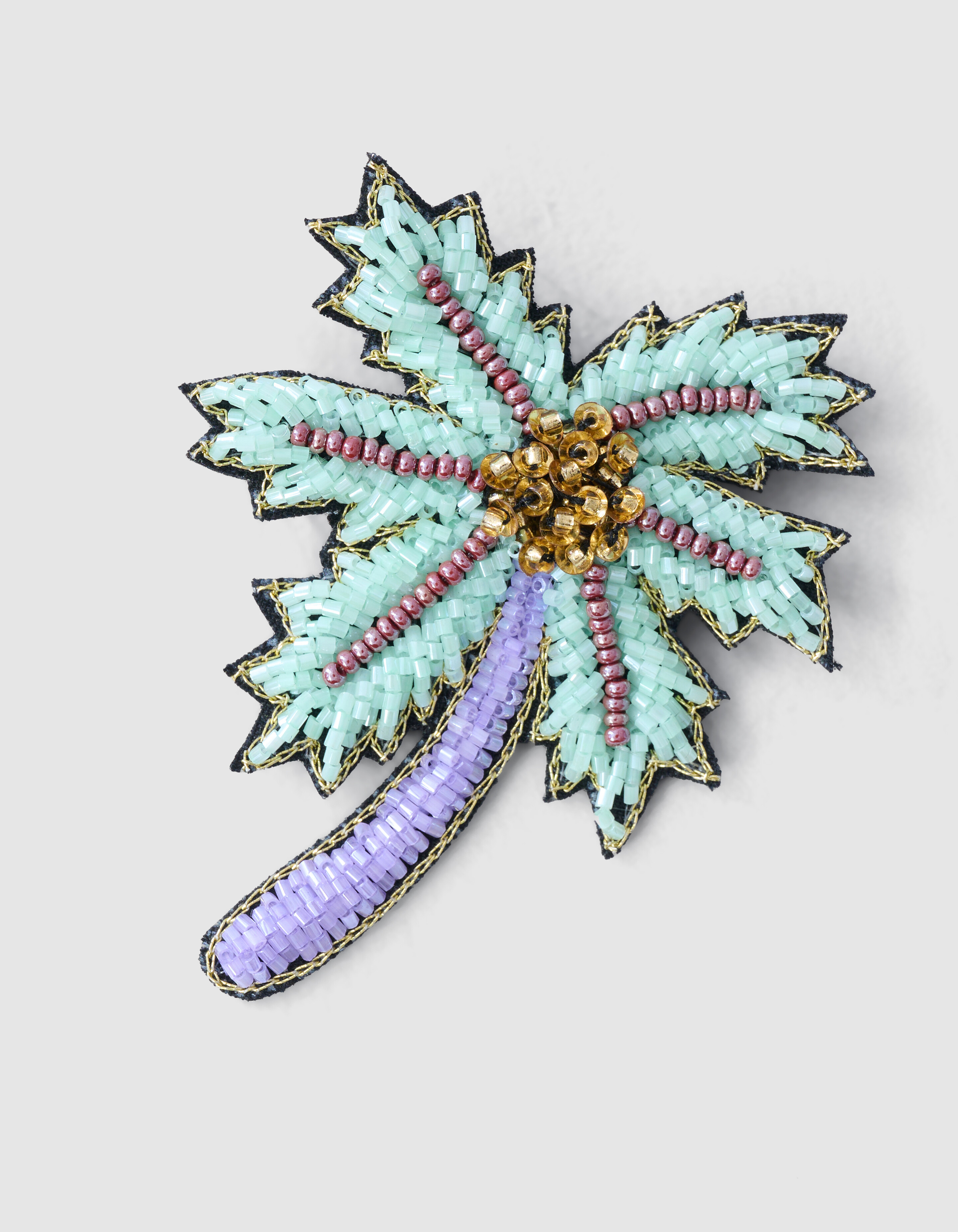 Beaded Palmboom Broche Lichtpaars SHOEBY ACCESSOIRES