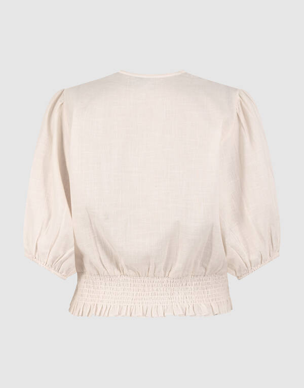 Tape Cropped Top Gebroken Wit SHOEBY WOMEN
