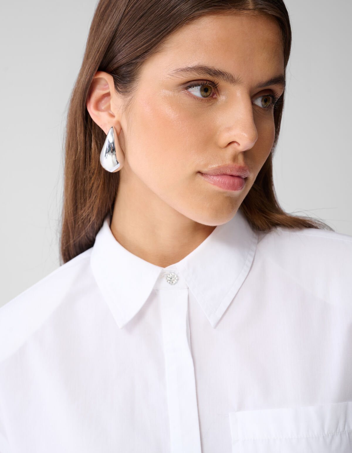 Oversized Solid Blouse Wit SHOEBY WOMEN