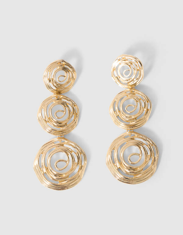 Round Swirl Oorbellen Goud SHOEBY ACCESSOIRES