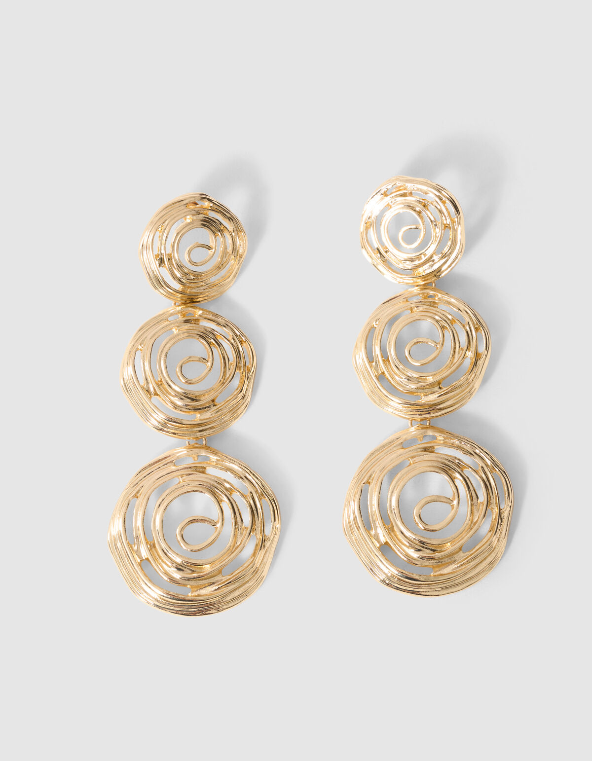 Round Swirl Oorbellen Goud SHOEBY ACCESSOIRES
