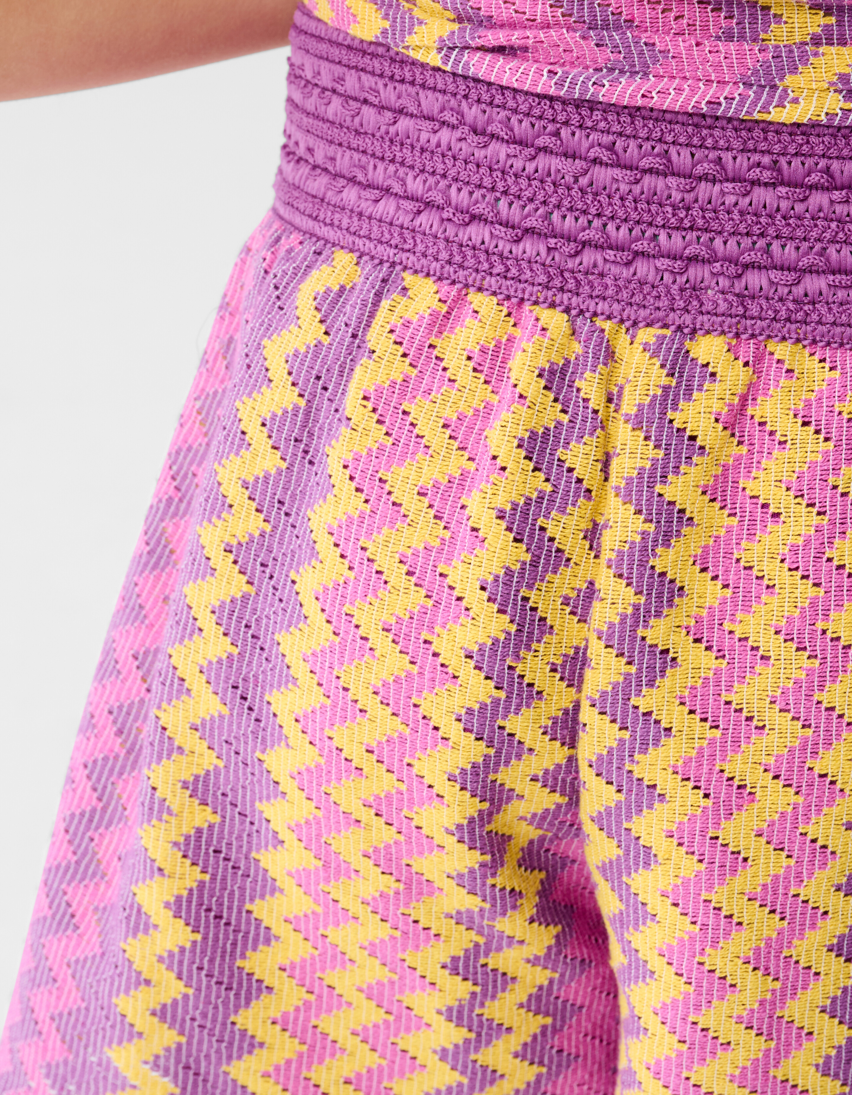 Zigzag Crochet Short Roze SHOEBY GIRLS