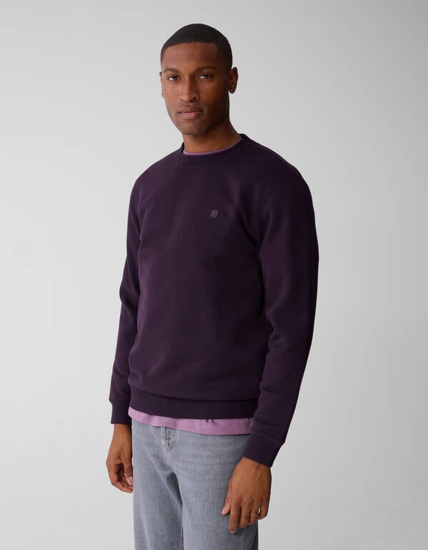 Badge Sweater Donkerrood SHOEBY MEN