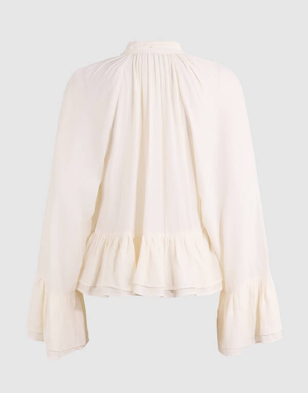 Volant Blouse Gebroken Wit SHOEBY WOMEN
