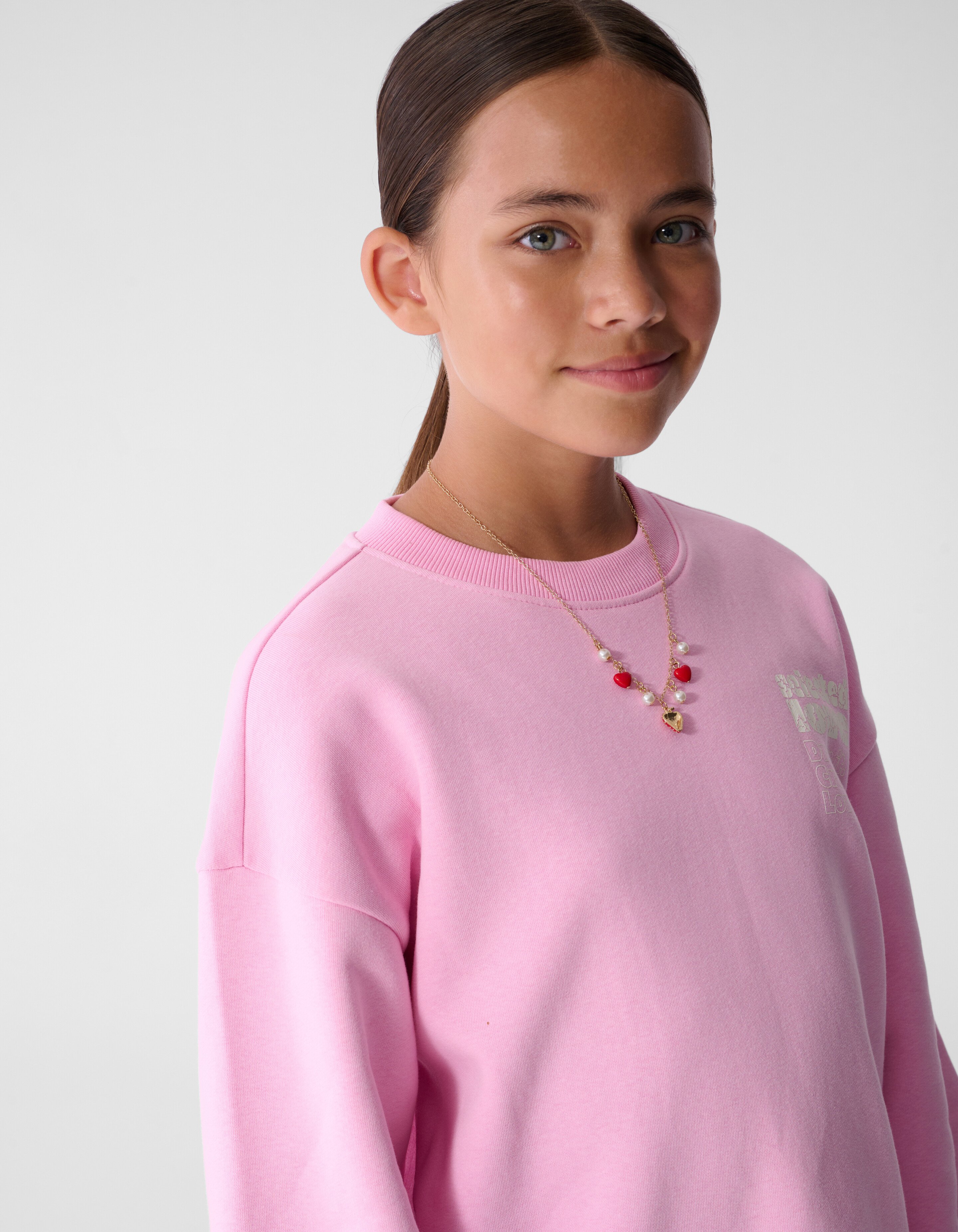Baseball Artwork Sweater Roze SHOEBY GIRLS