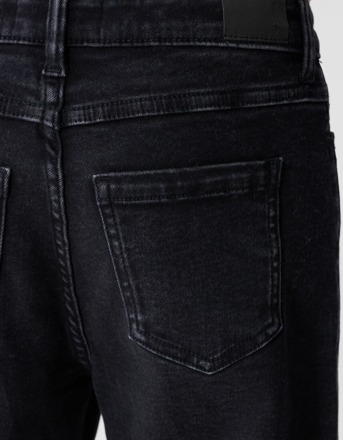Shiny Wide Leg Fit Jeans Zwart SHOEBY GIRLS