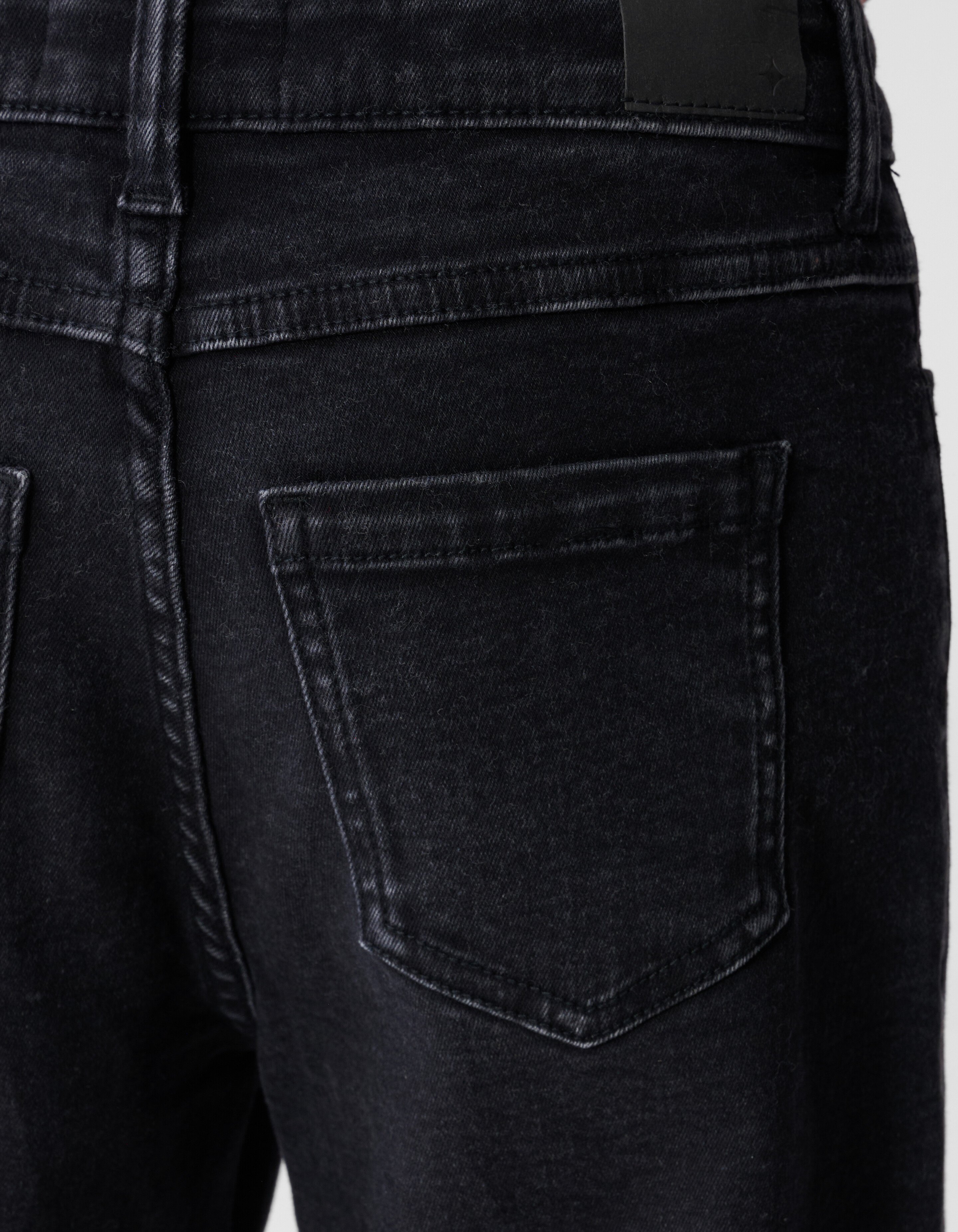 Shiny Wide Leg Fit Jeans Zwart SHOEBY GIRLS