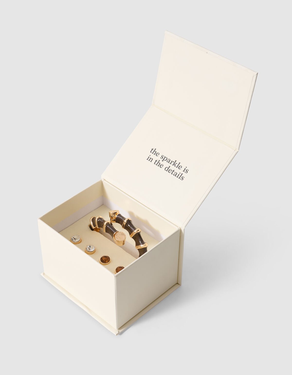 Twisted Strass Bangle Donkerbruin SHOEBY ACCESSOIRES