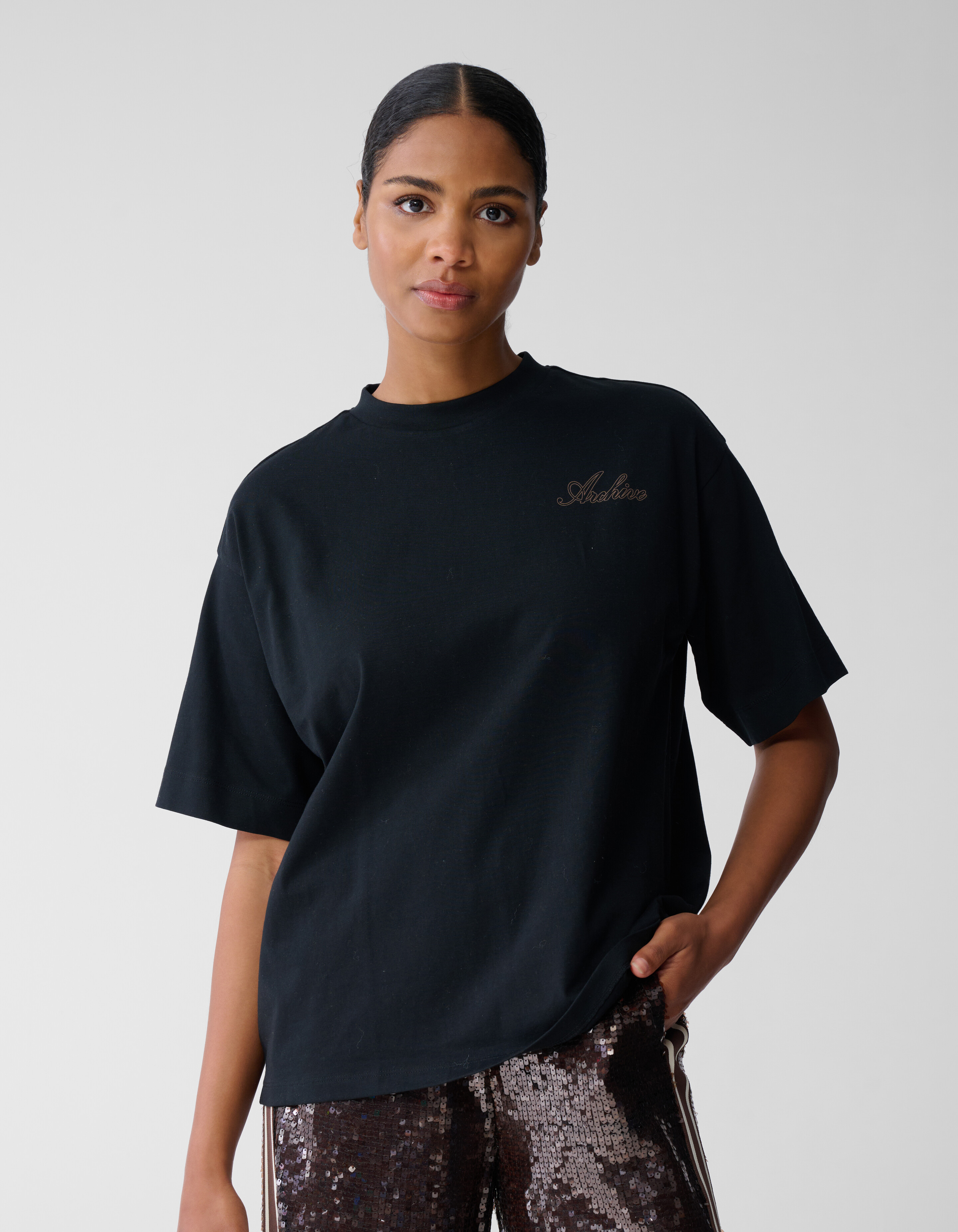 Heart Back Artwork T-shirt Zwart SHOEBY WOMEN