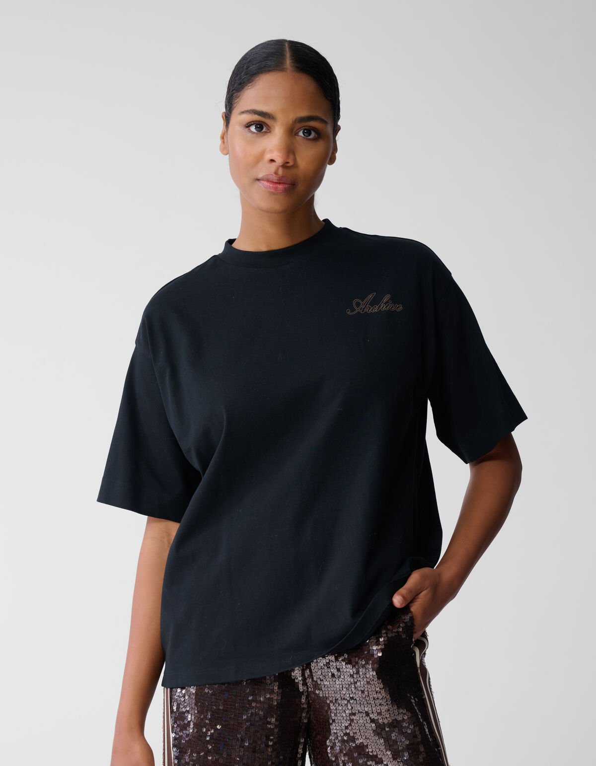 Heart Back Artwork T-shirt Zwart SHOEBY WOMEN