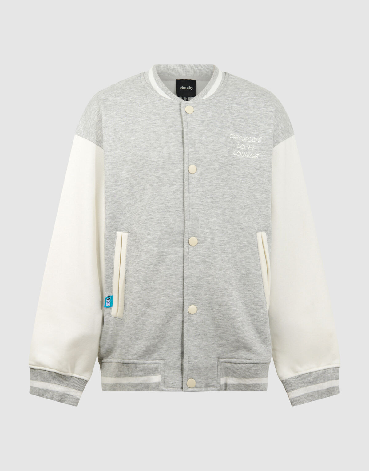 Varsity Bomber Sweat Jack Lichtgrijs SHOEBY BOYS