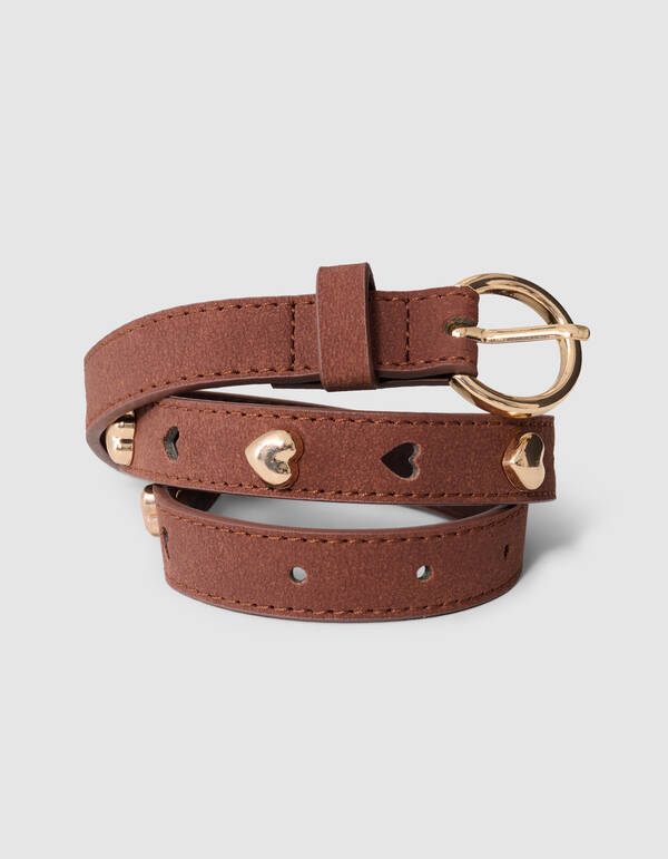Heart Riem Bruin SHOEBY ACCESSOIRES