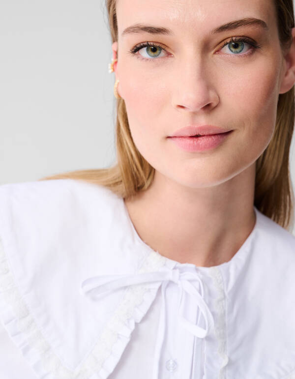 Big Collar Blouse Wit SHOEBY WOMEN