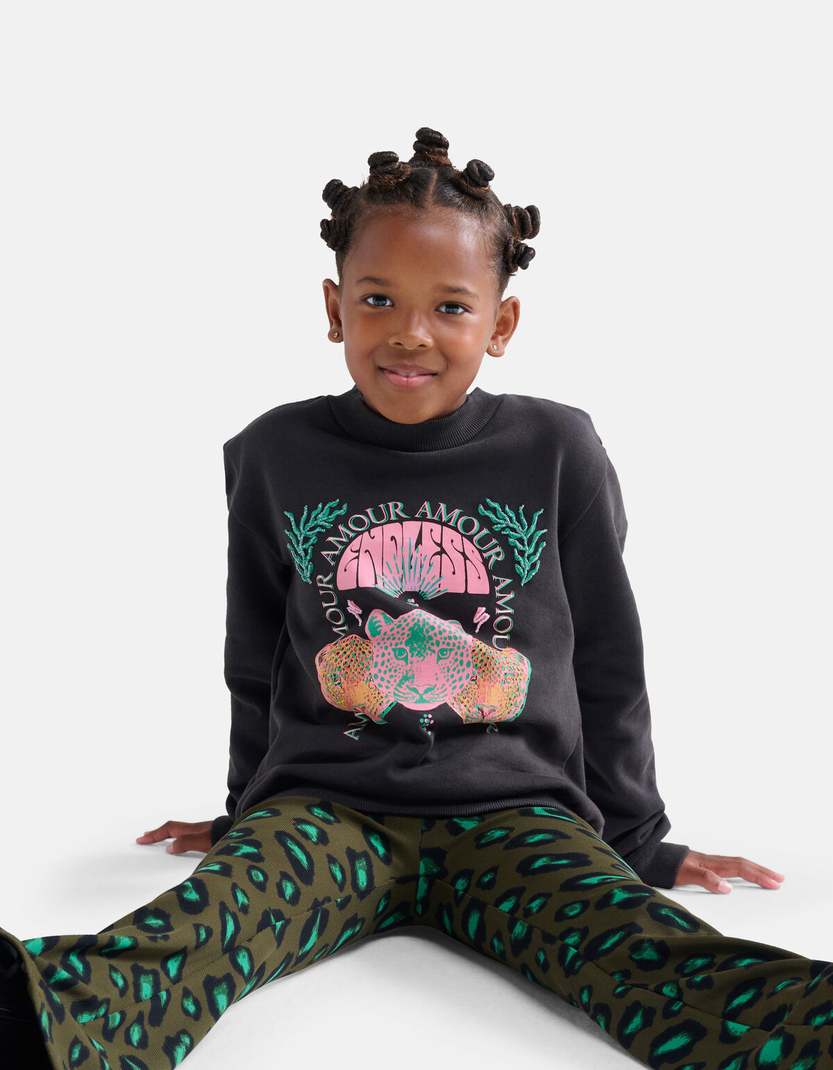 Tijger Sweater Donkergrijs SHOEBY GIRLS