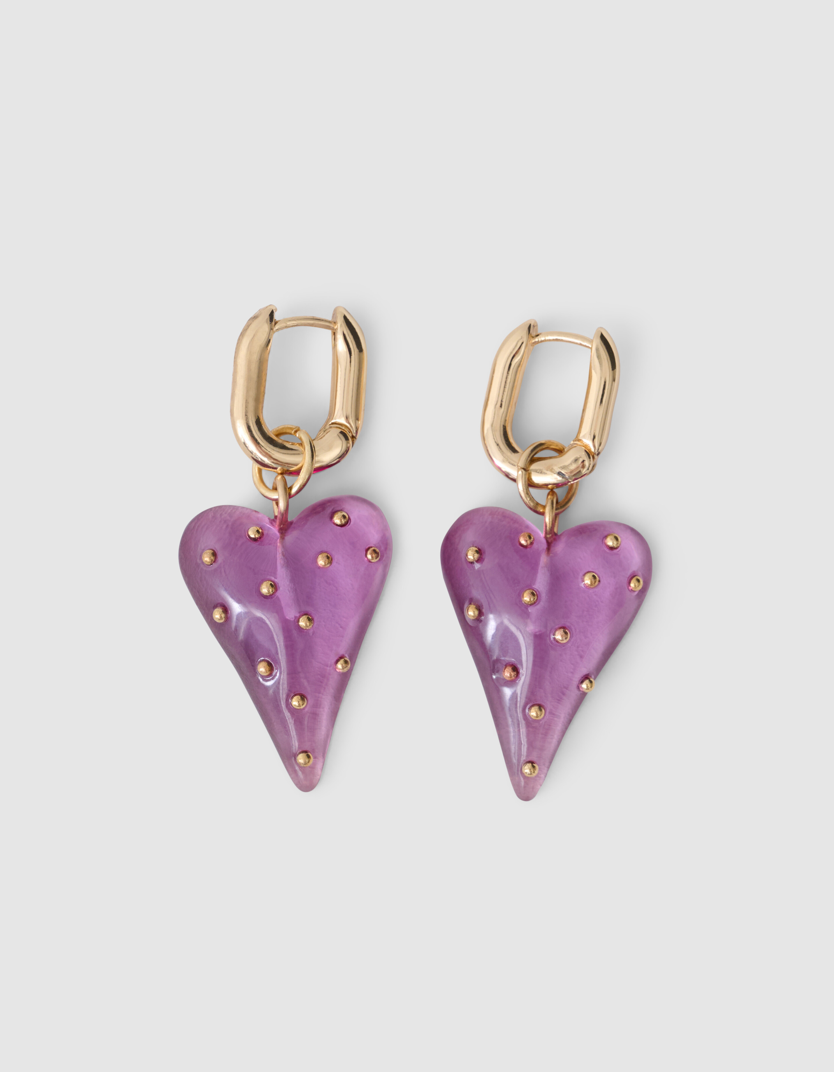 Dotted Heart Oorbellen Paars SHOEBY ACCESSOIRES