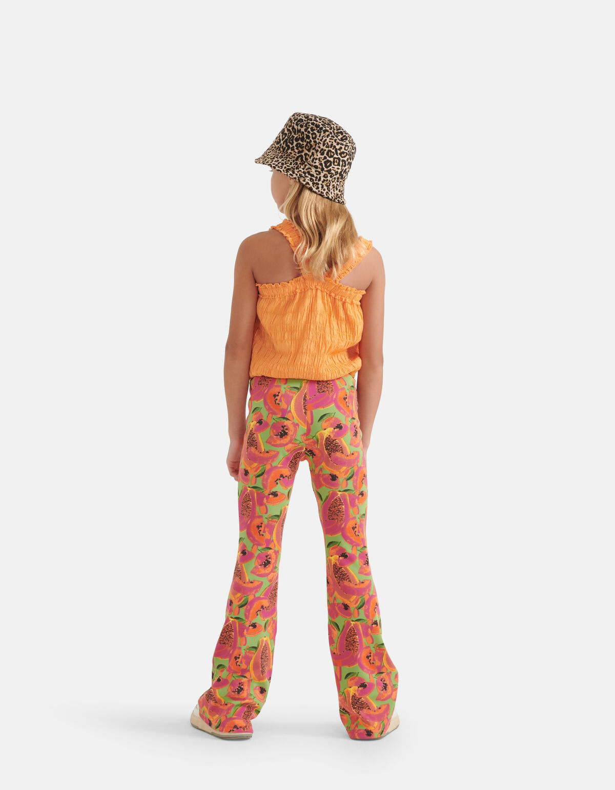 Seersucker Top Oranje SHOEBY GIRLS