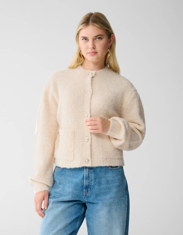 Teddy Knit Vest Gebroken Wit SHOEBY WOMEN