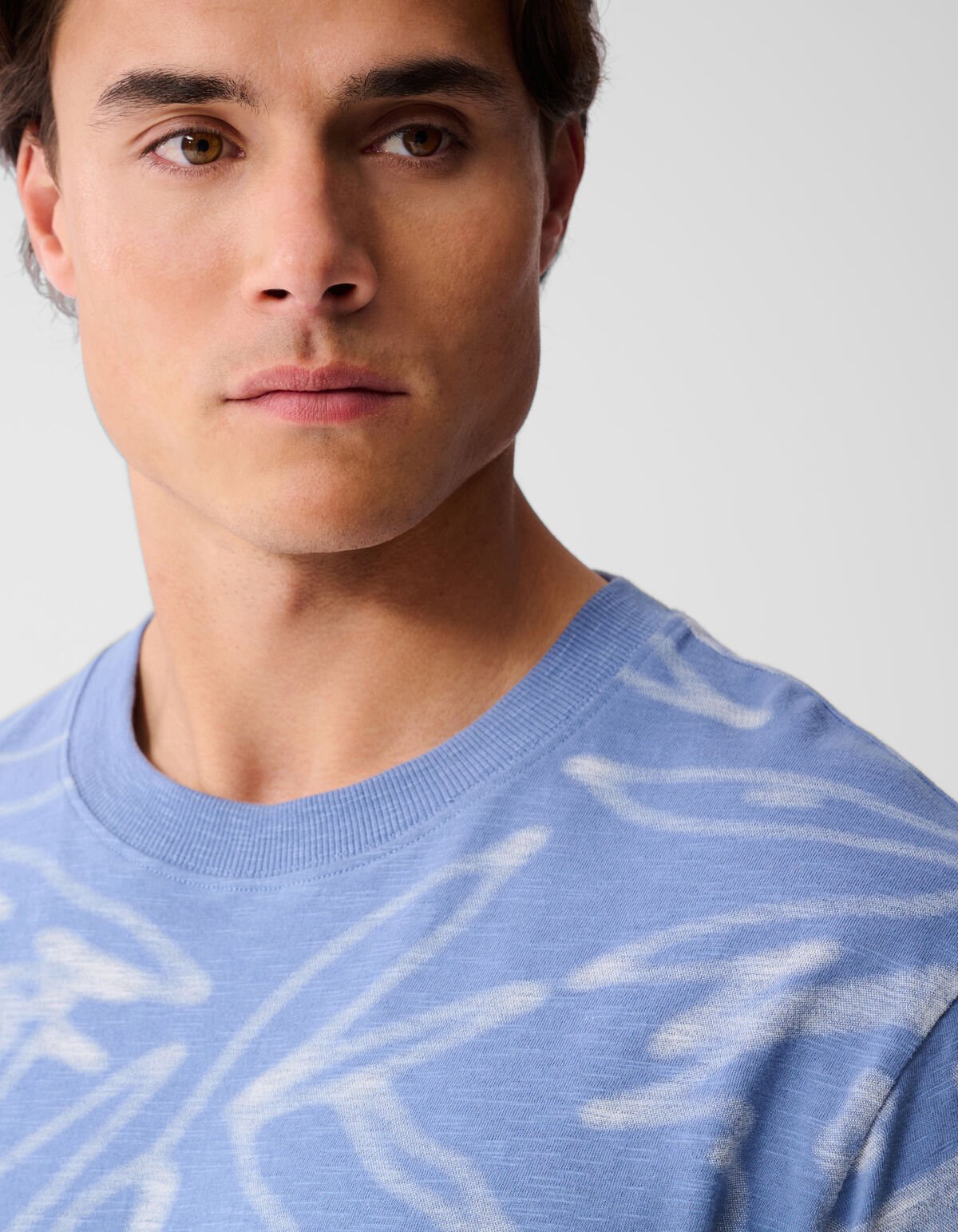 Printed T-shirt Lichtblauw SHOEBY MEN