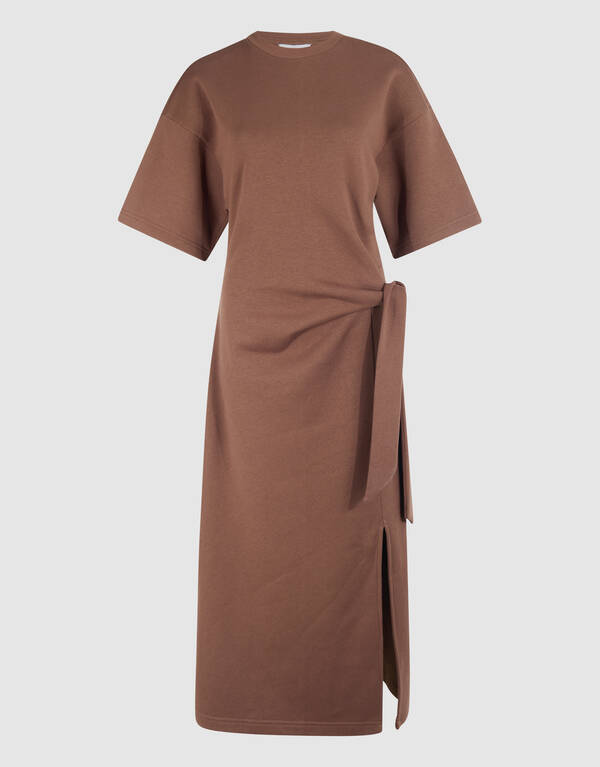 Sweat Maxi Jurk Bruin SHOEBY WOMEN