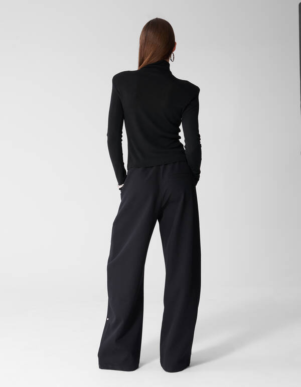 Studded Wide Leg Fit Broek Zwart SHOEBY WOMEN