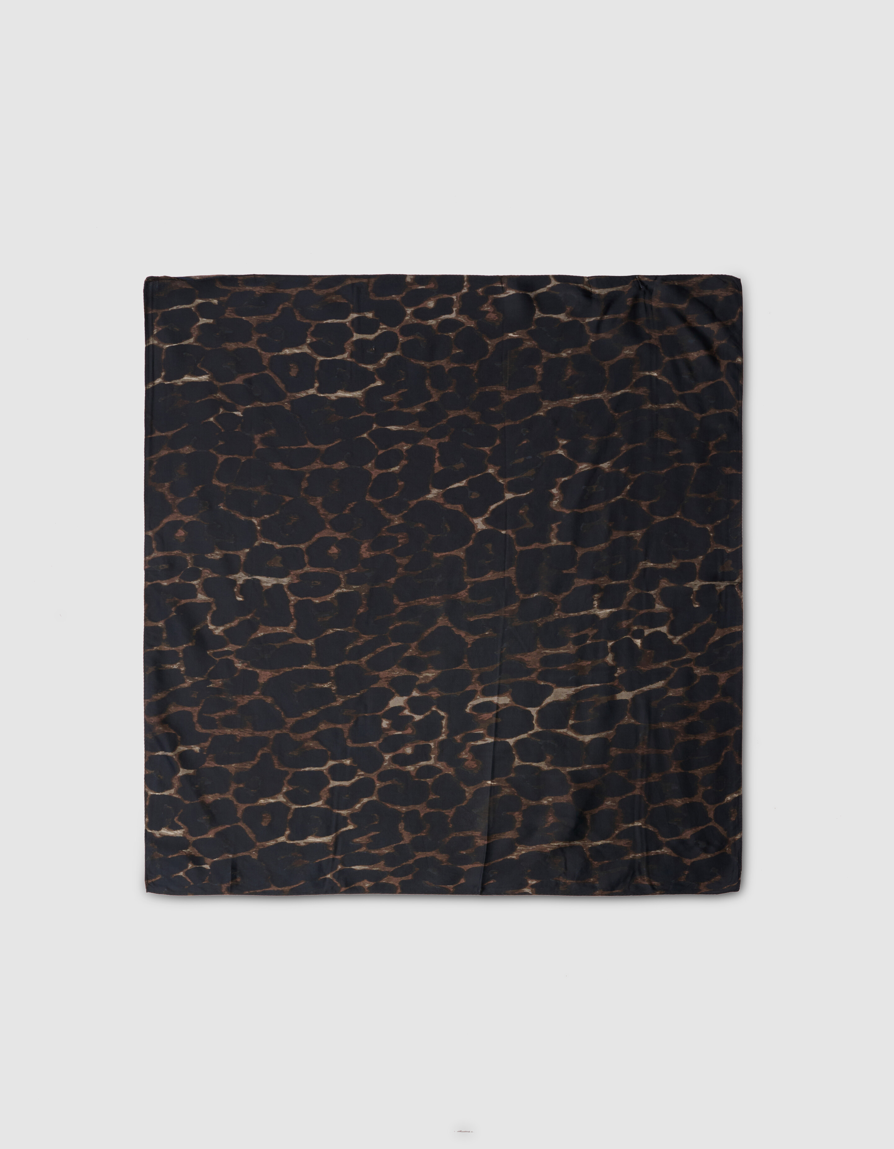 Satijnen Jacquard Sjaal Donkerbruin SHOEBY ACCESSOIRES