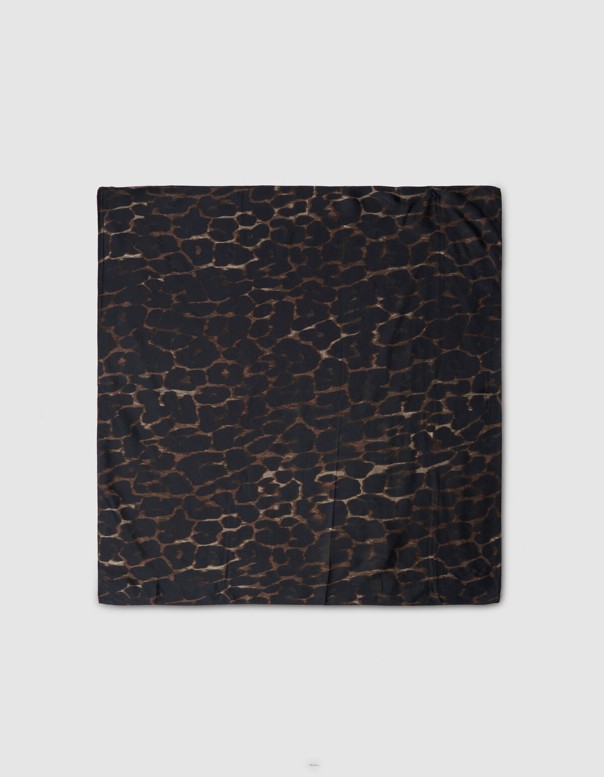 Satijnen Jacquard Sjaal Donkerbruin SHOEBY ACCESSOIRES