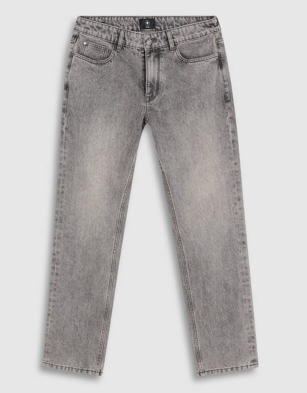 Modern Straight Fit Jeans Dirty Wash Grijs L32 SHOEBY MEN
