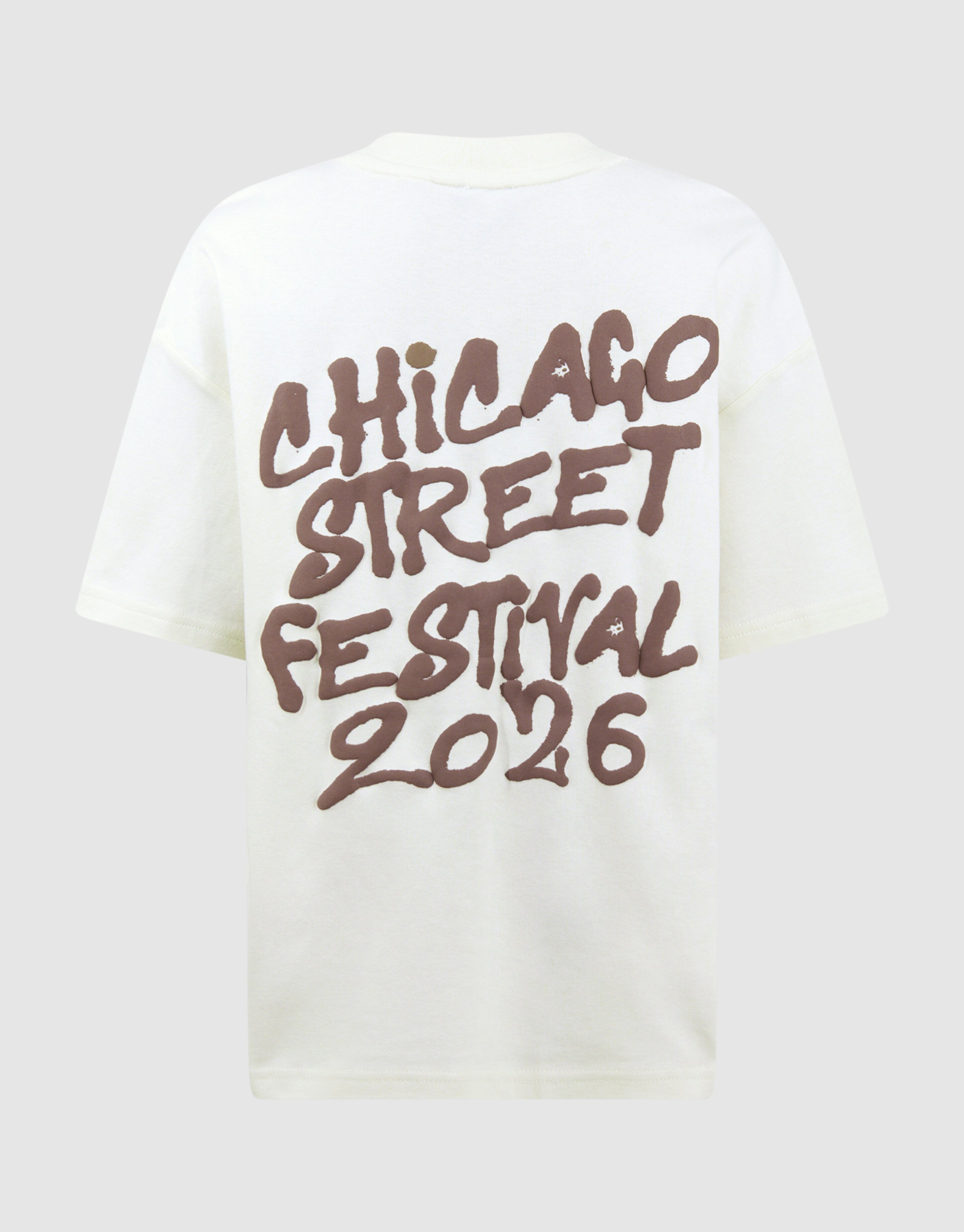 Festival Artwork T-shirt Gebroken Wit SHOEBY BOYS