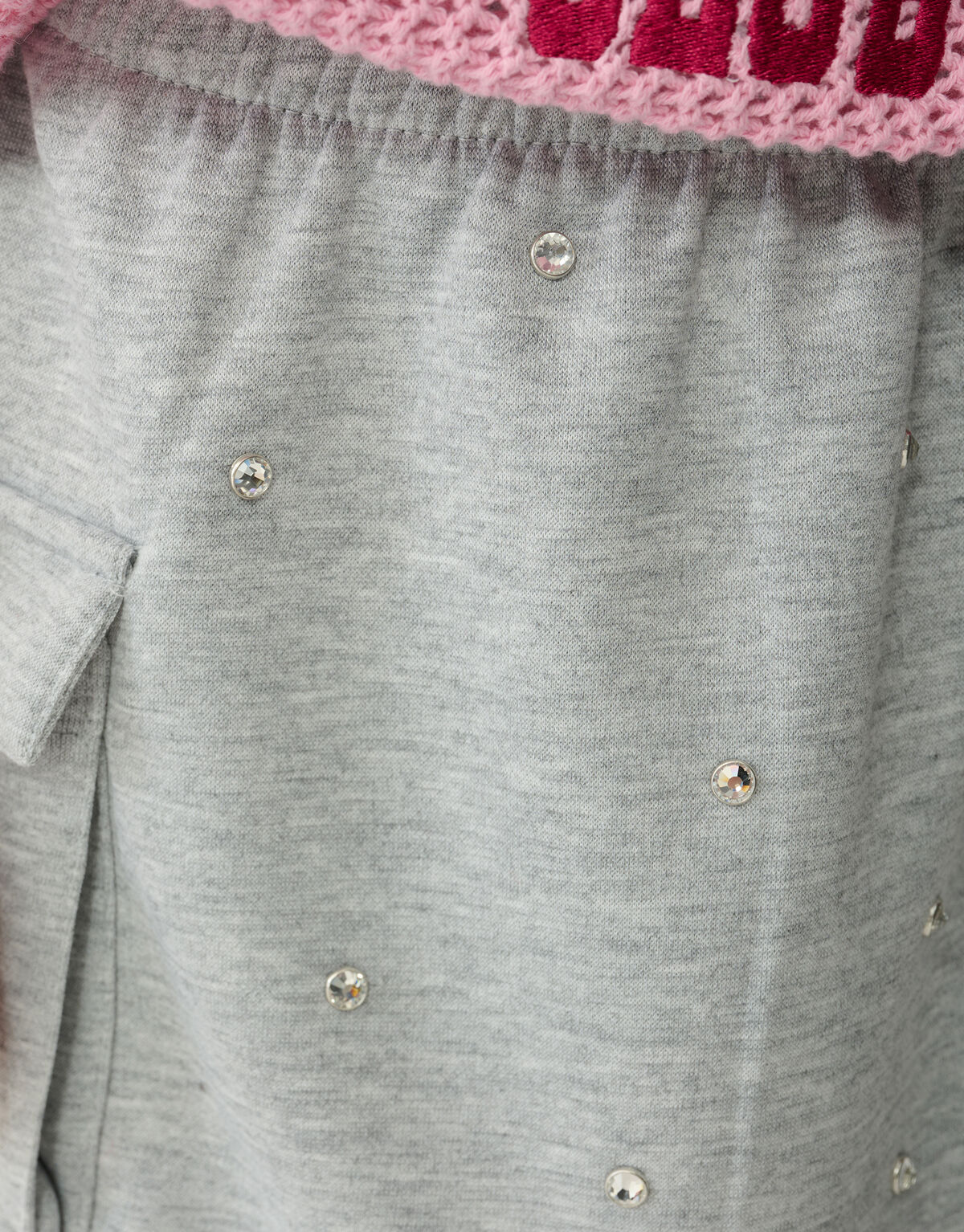 Strass Cargo Mini Rok Lichtgrijs SHOEBY GIRLS