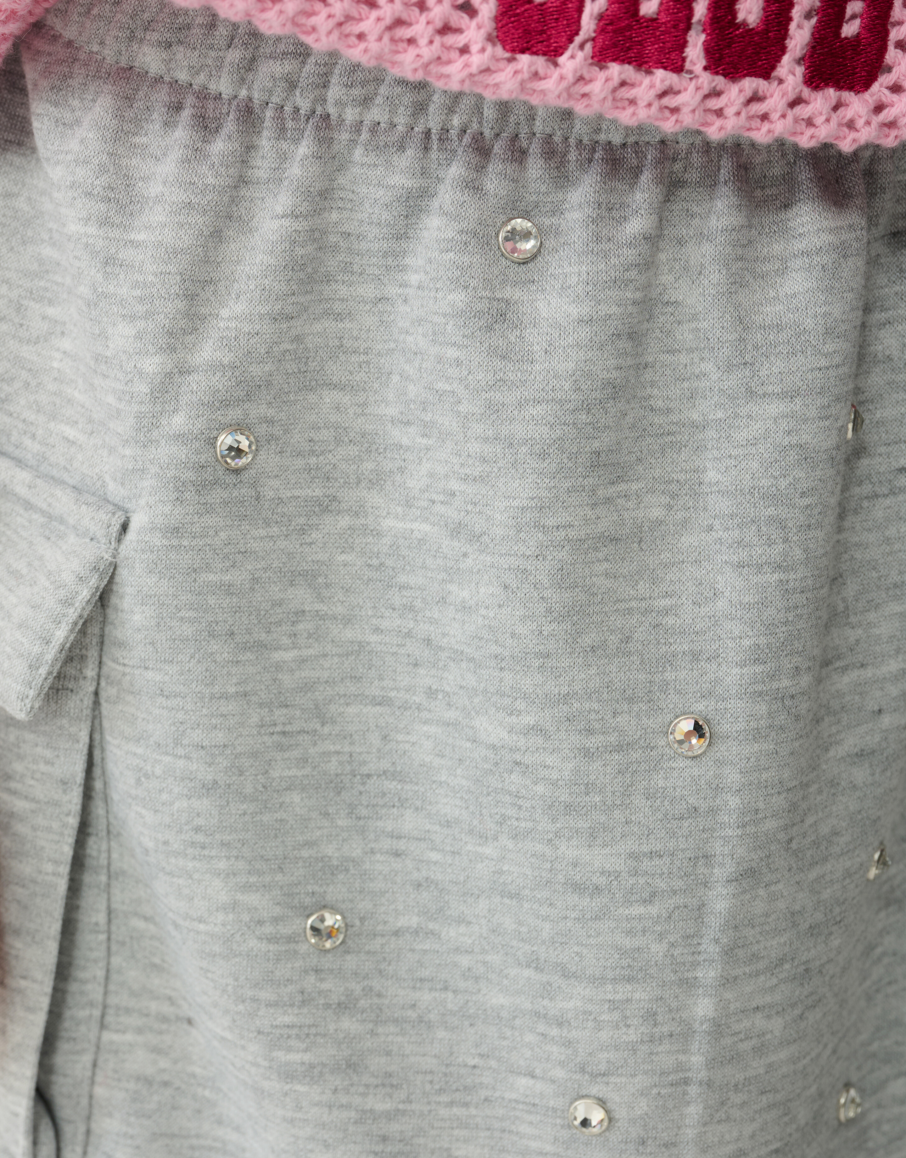 Strass Cargo Mini Rok Lichtgrijs SHOEBY GIRLS