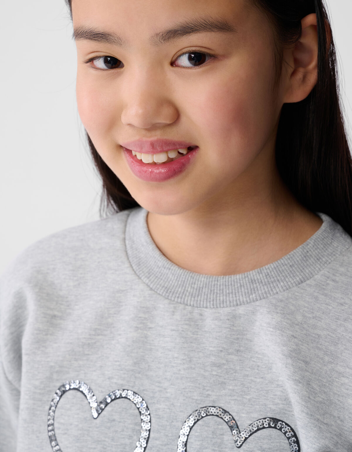 Embellished Sweater Grijs SHOEBY GIRLS