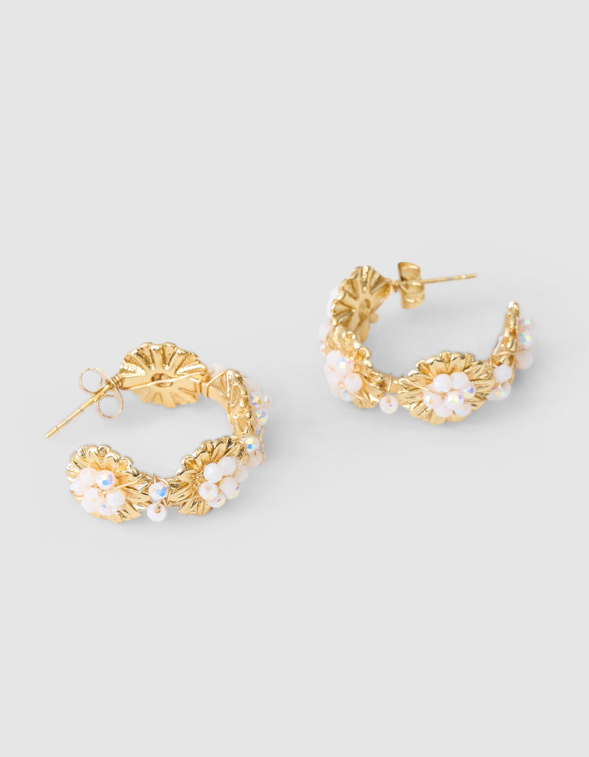 Beaded Flower Oorbellen Goud SHOEBY ACCESSOIRES