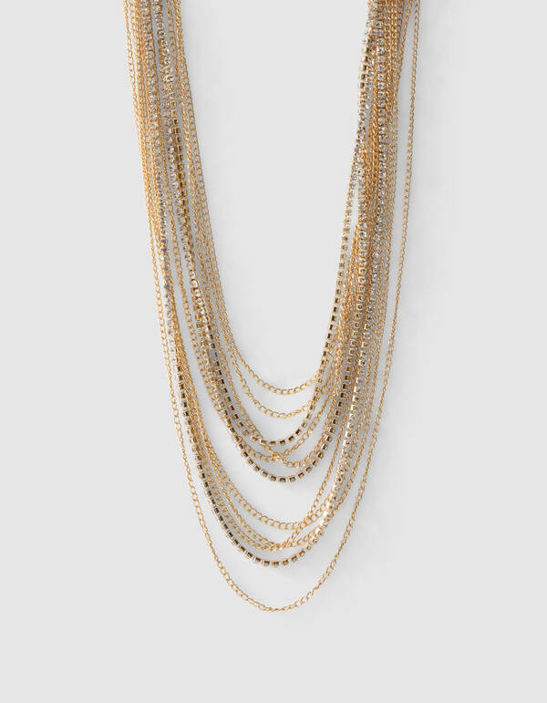 Layered Strass Ketting Goud SHOEBY ACCESSOIRES