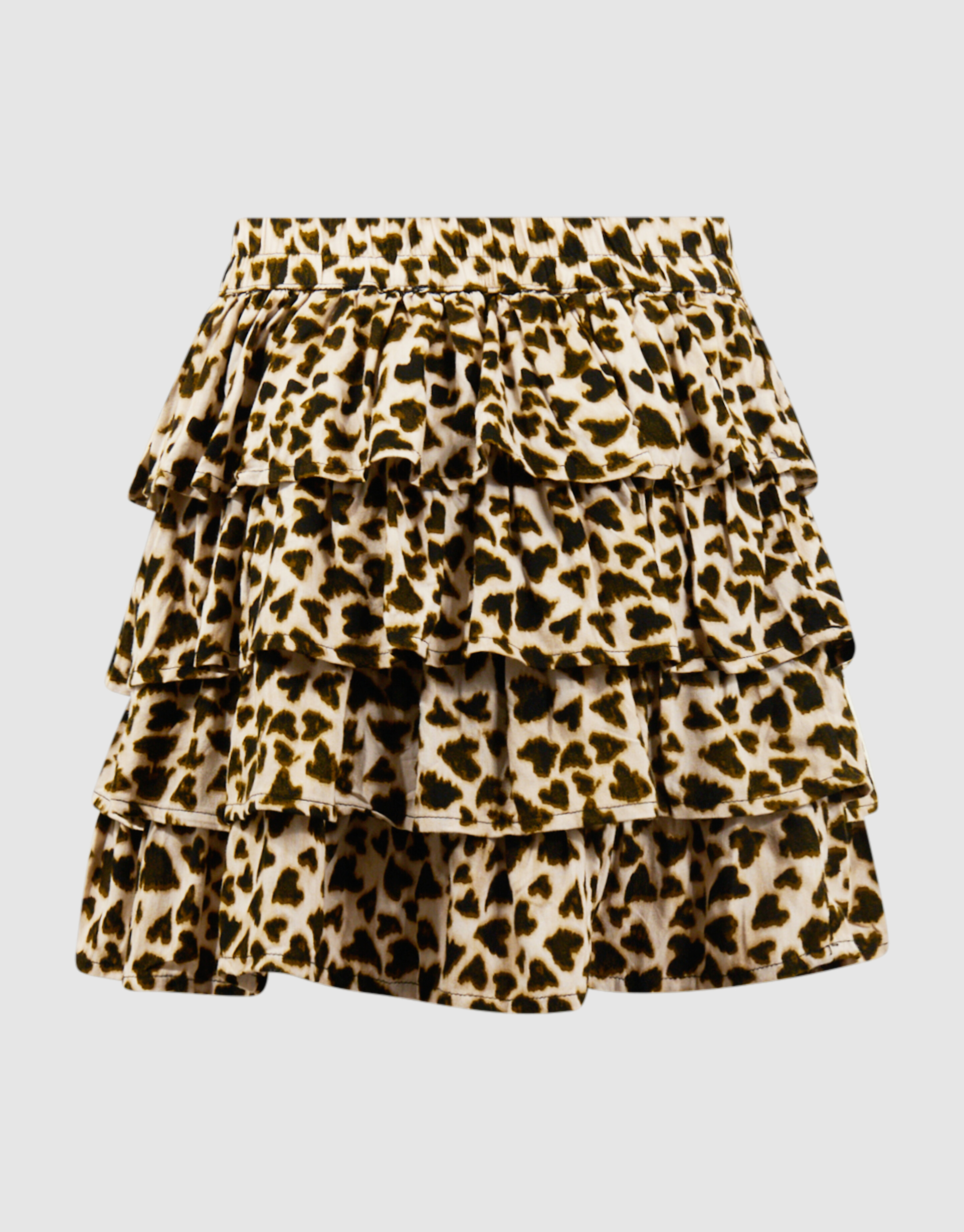Heart Leopard Mini Rok Lichtbruin SHOEBY GIRLS