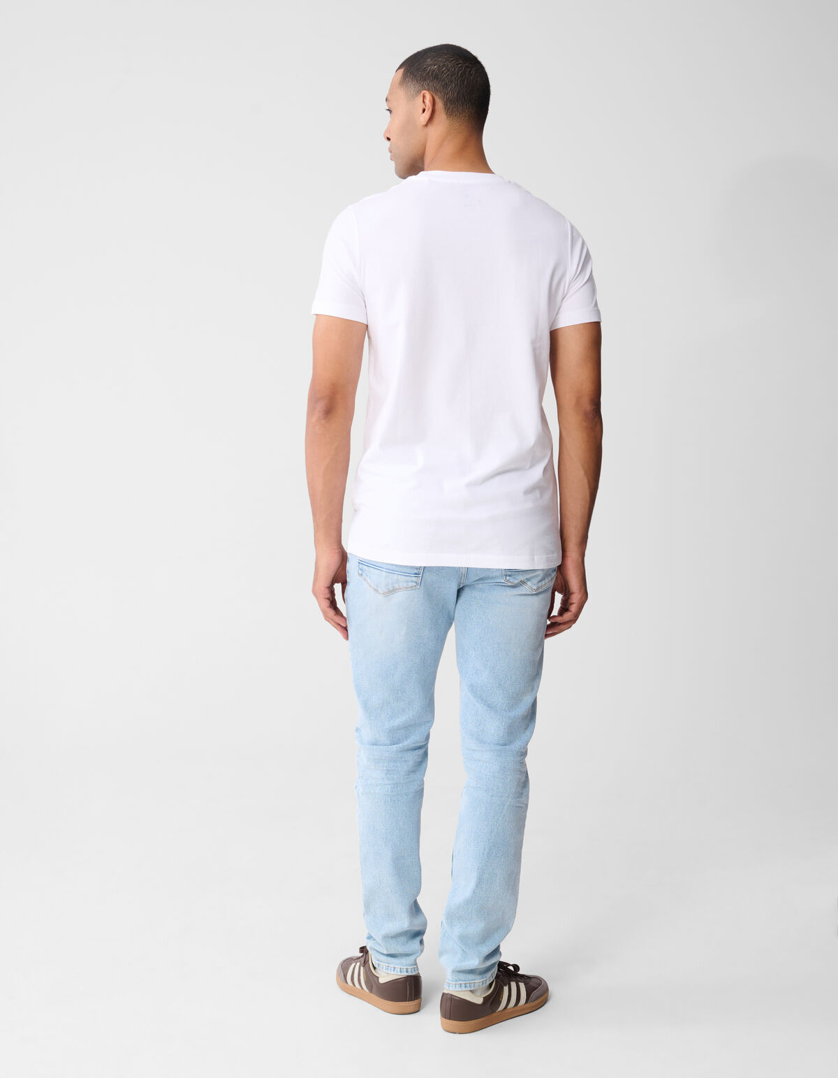 Basis T-shirt Wit SHOEBY MEN