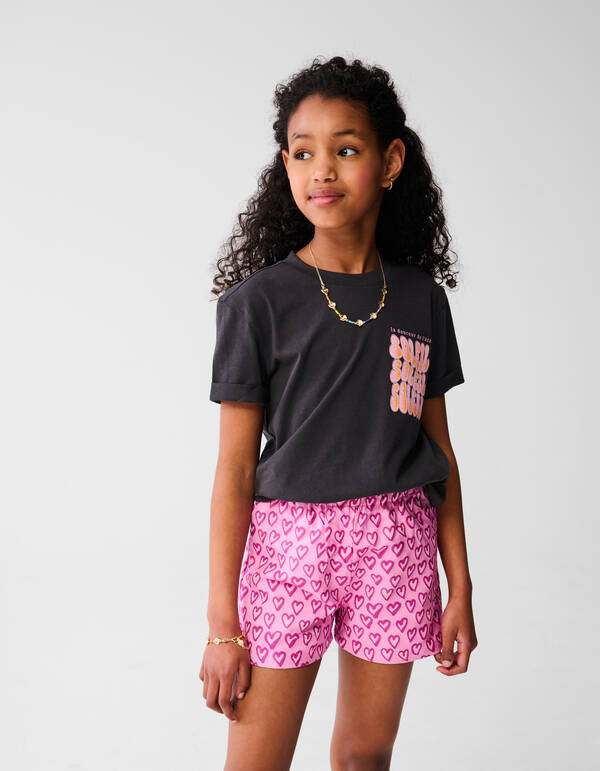 Soleil Artwork T-shirt Donkergrijs SHOEBY GIRLS