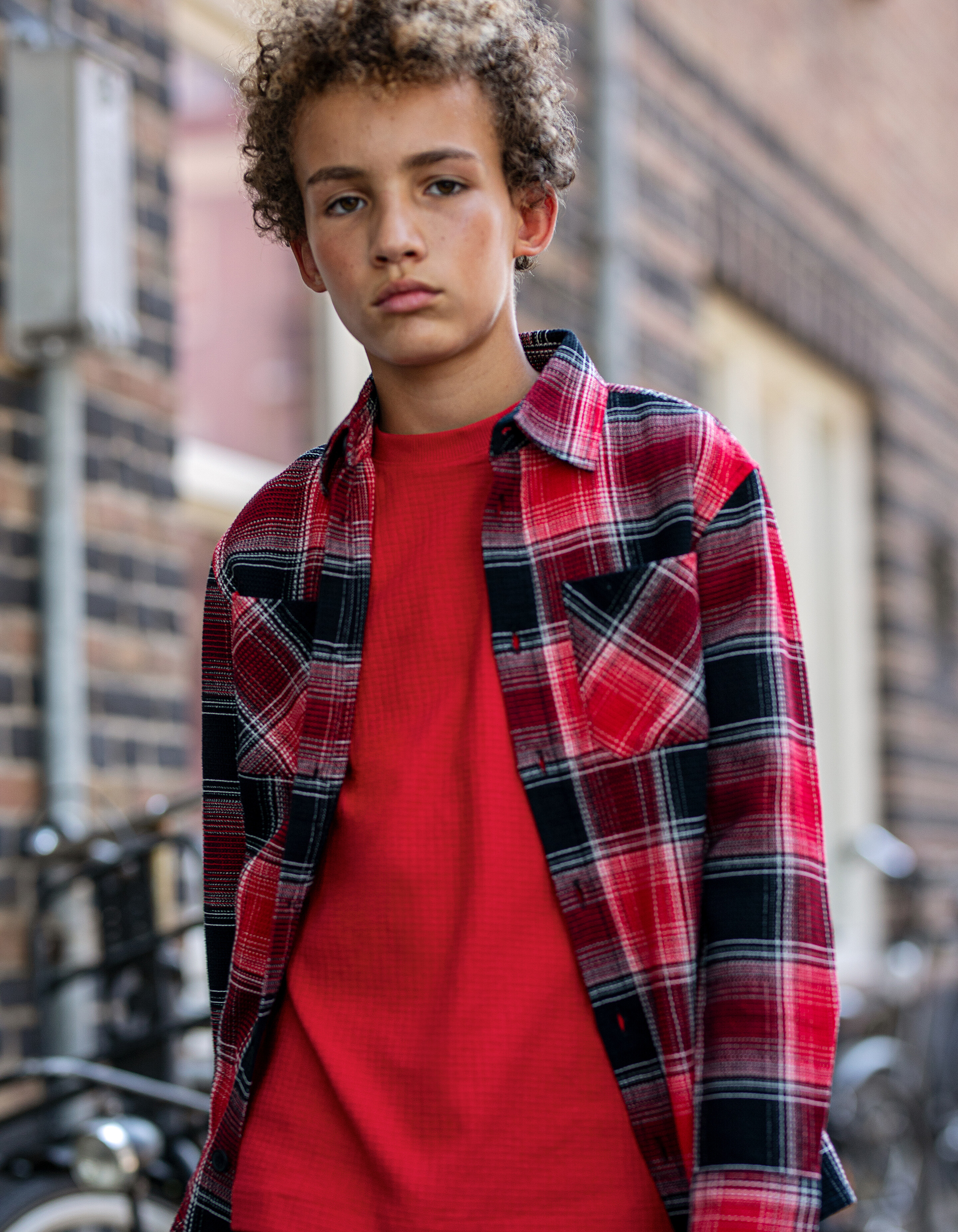 Structuur Longsleeve Rood SHOEBY BOYS