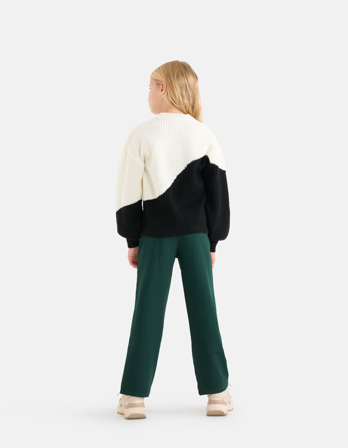 Colorblock Trui Zwart/Wit SHOEBY GIRLS