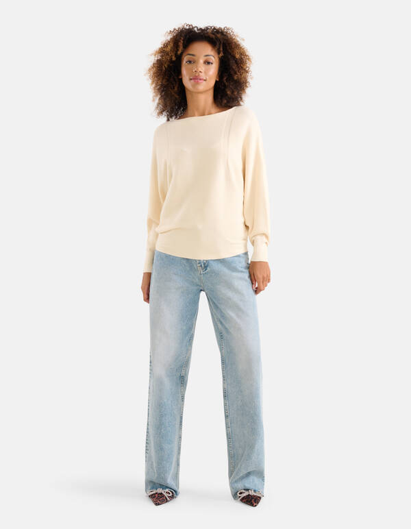 Oversized Trui Gebroken Wit SHOEBY WOMEN